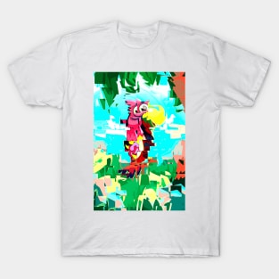 Abstract red bird T-Shirt